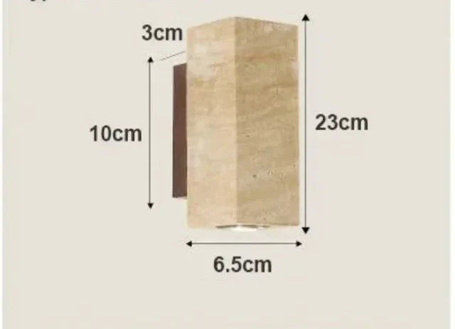 StoneGlow Natural Wall Light - Contemporary Decorative Illumination for Bedroom & Living Room Spaces