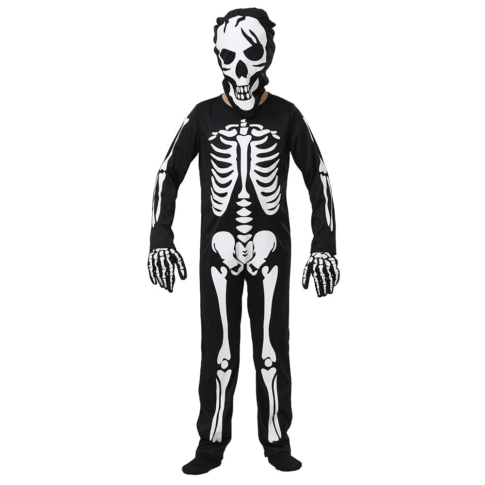 グロー スケルトン ハロウィン キッズ ゾンビ コスチューム