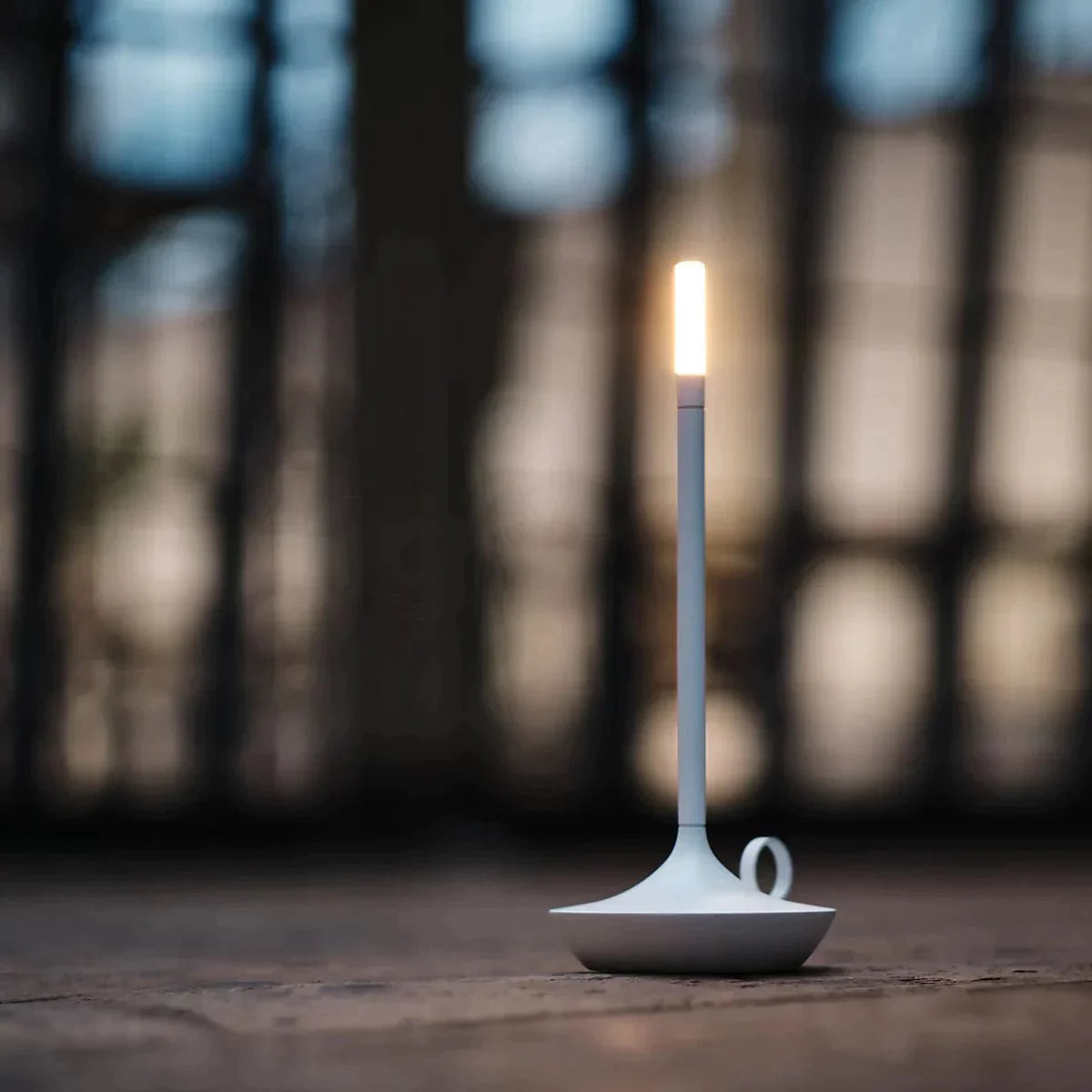 LED bordlampe aluminium moderne stearinlysdesign