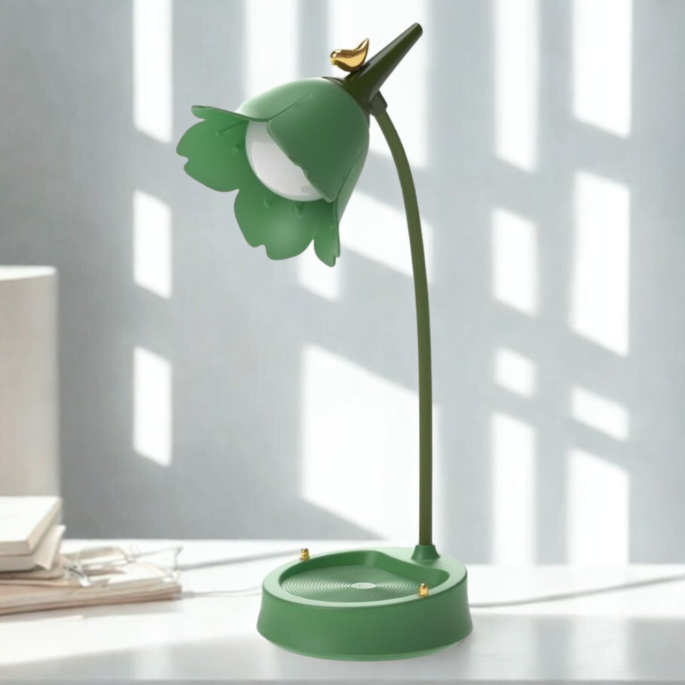 Moderne blomst LED bordlampe ABS plastik