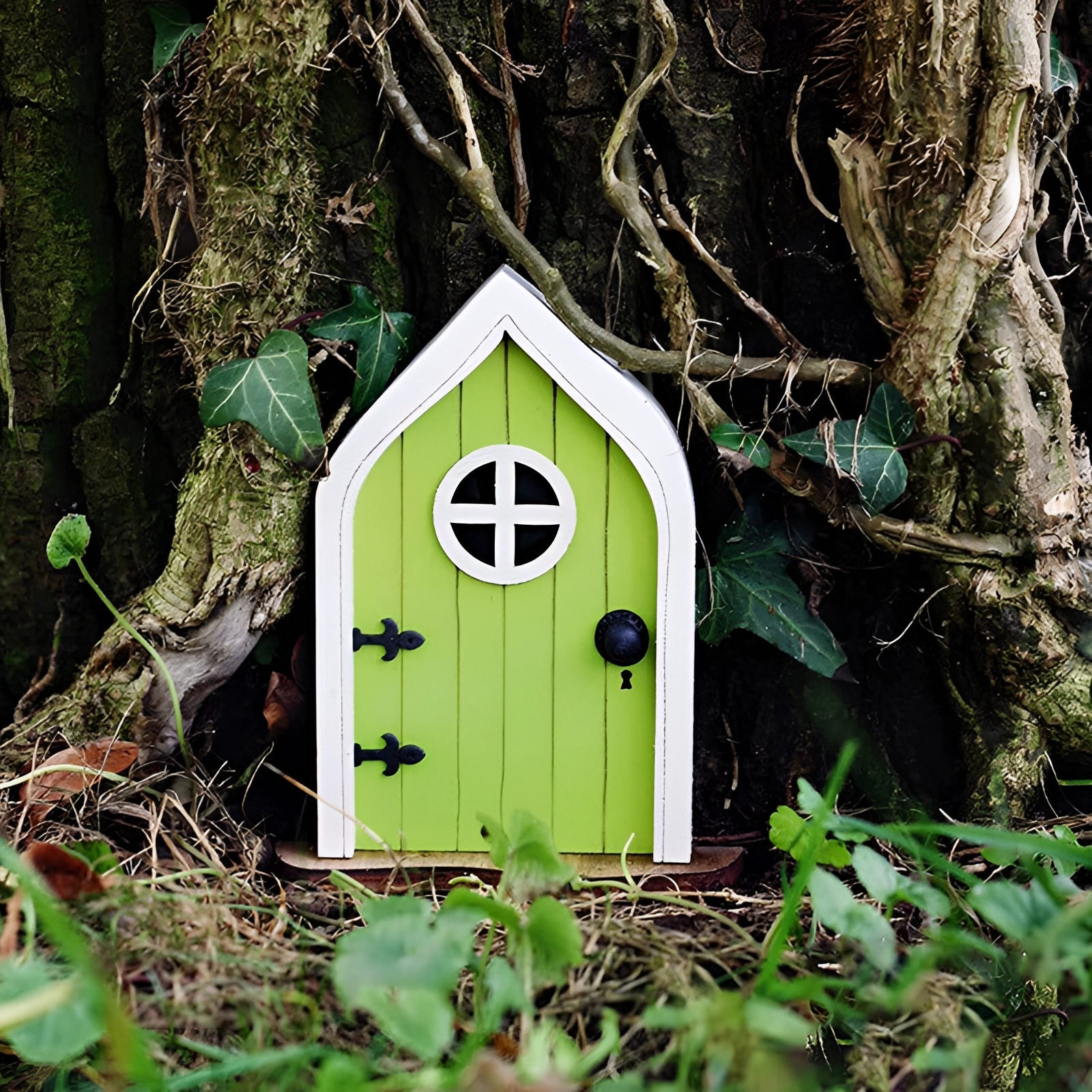 Havepynt miniature træfe dør