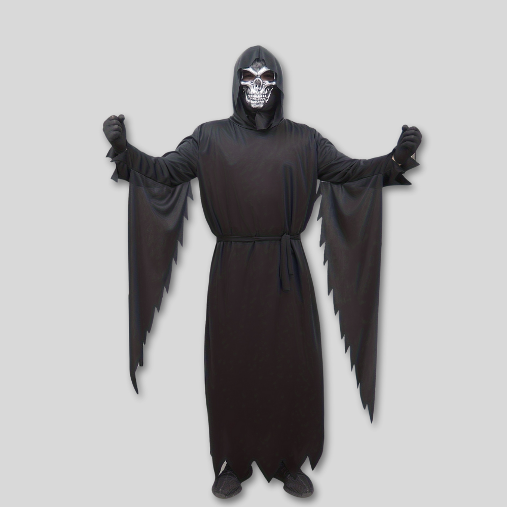 グリムリーパー ハロウィン コスチューム フード付きマスク ポリエステル 衣装