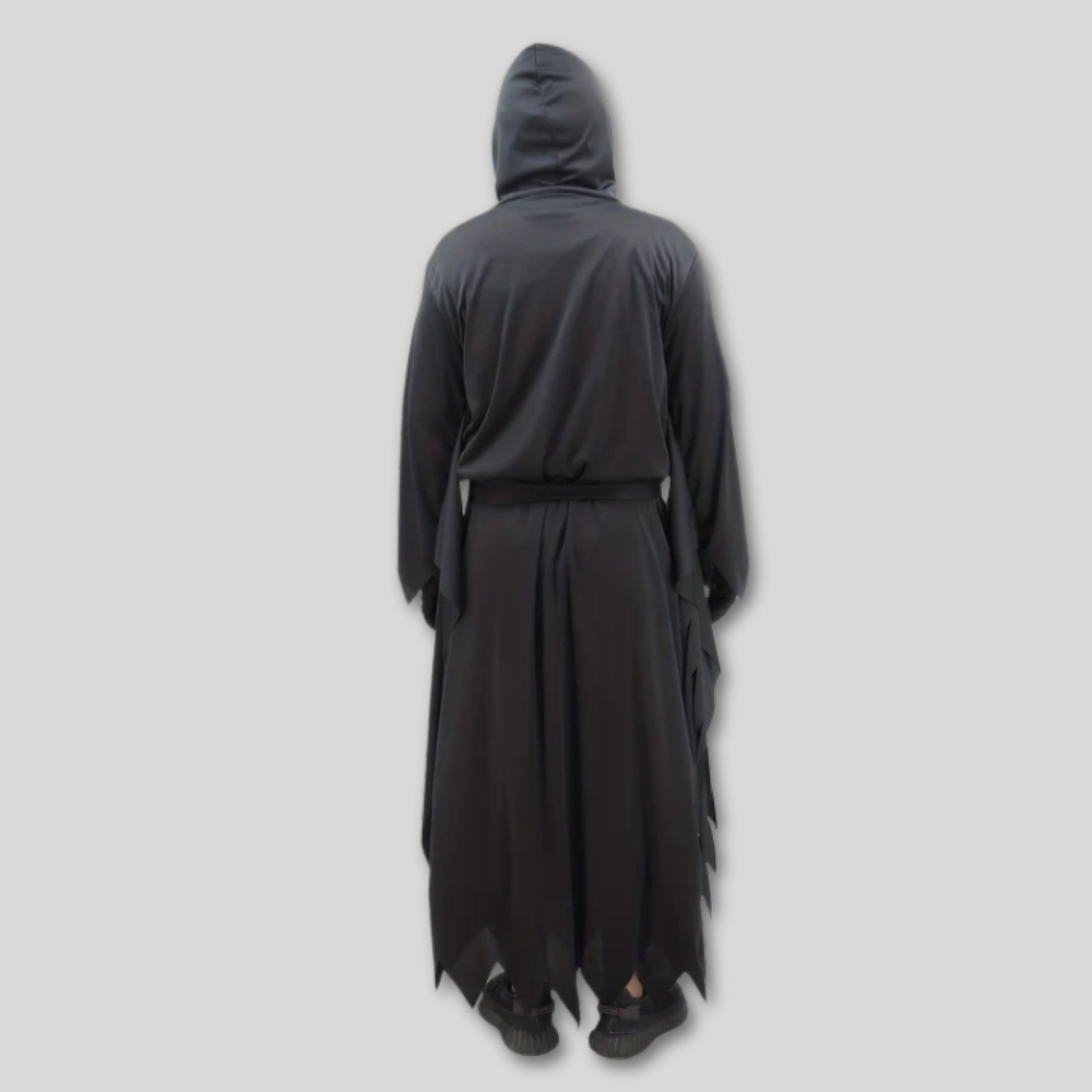 Costume di Halloween del Mietitore con Maschera con Cappuccio e Abito in Poliestere