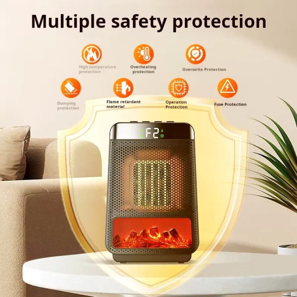 Calefactor eléctrico de espacio eficiente en energía con termostato ajustable