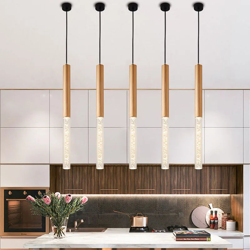 BeamGlow - Sleek Bubble Tube LED Pendant Light for Modern Spaces