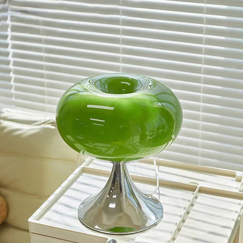 Bordlampe Moderne Glas Krom Base Lys