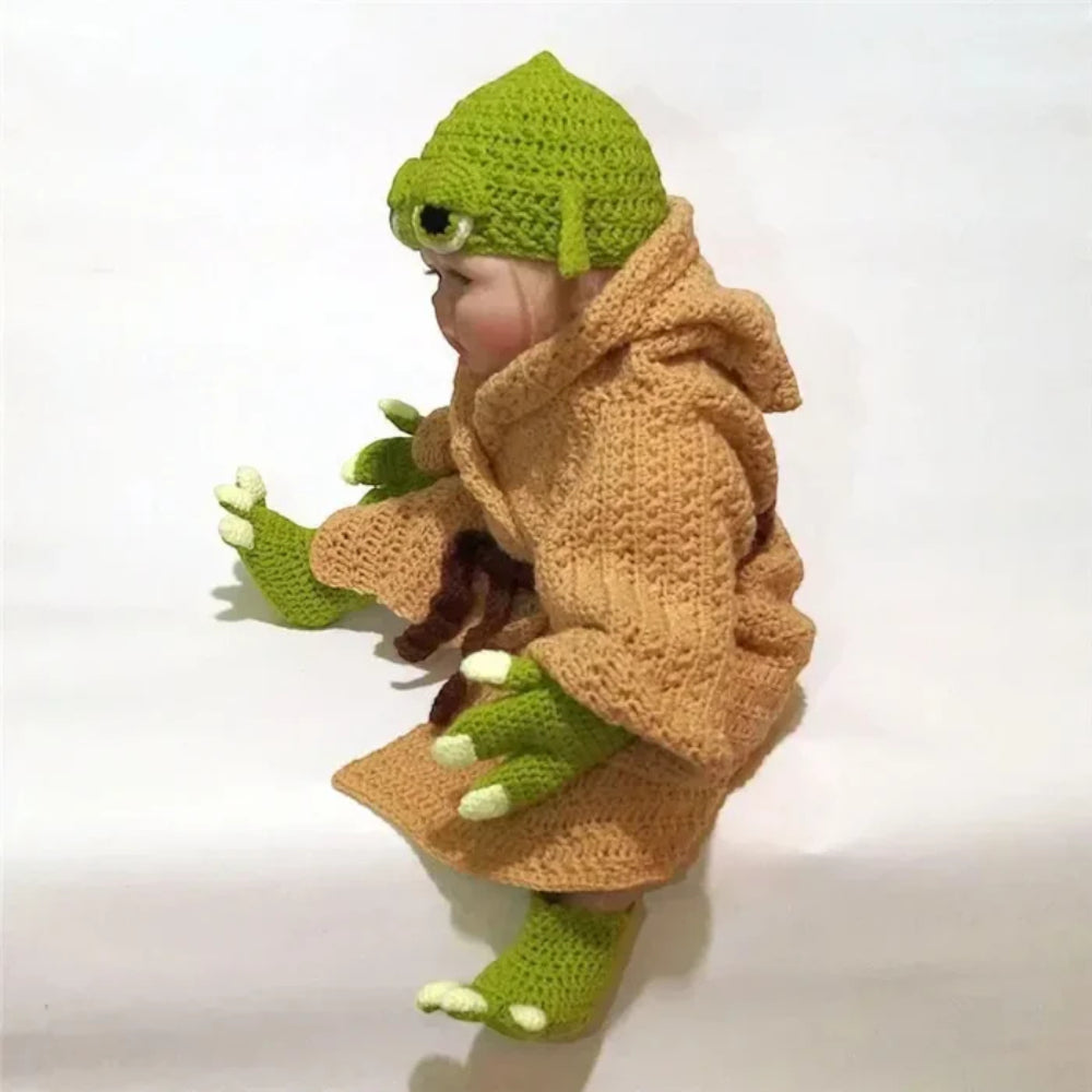 Disfraz de bebé alienígena de Halloween conjunto de ropa de punto