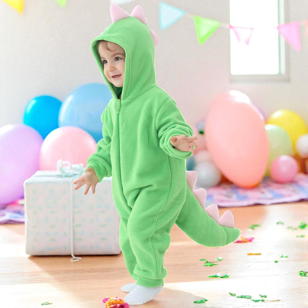 Halloween Baby Dinosaur Costume Hooded Plush Outfit