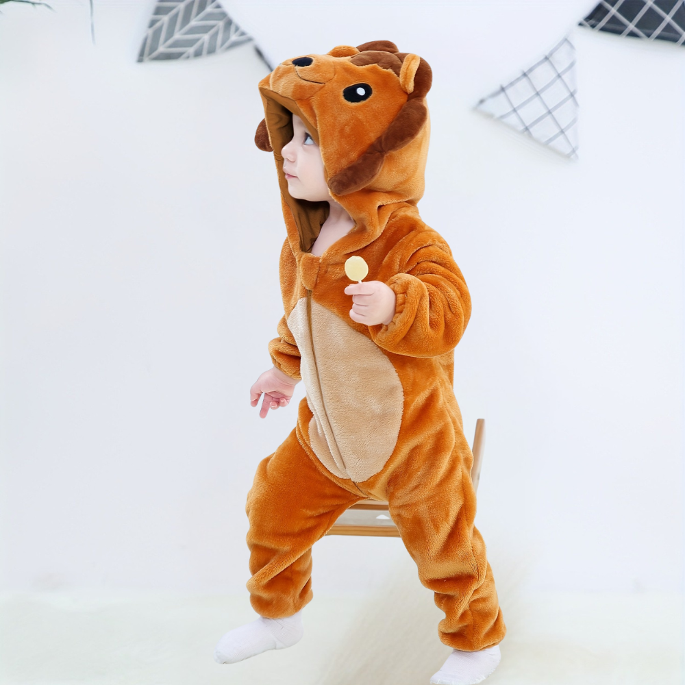 ハロウィン ベビー ライオン コスチューム プラッシュ ジャンプスーツ