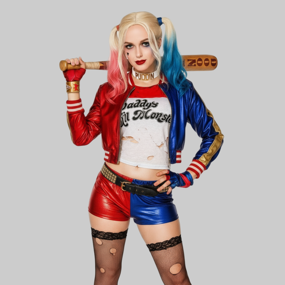 Halloween Clown Costume Women Jacket Shorts Set