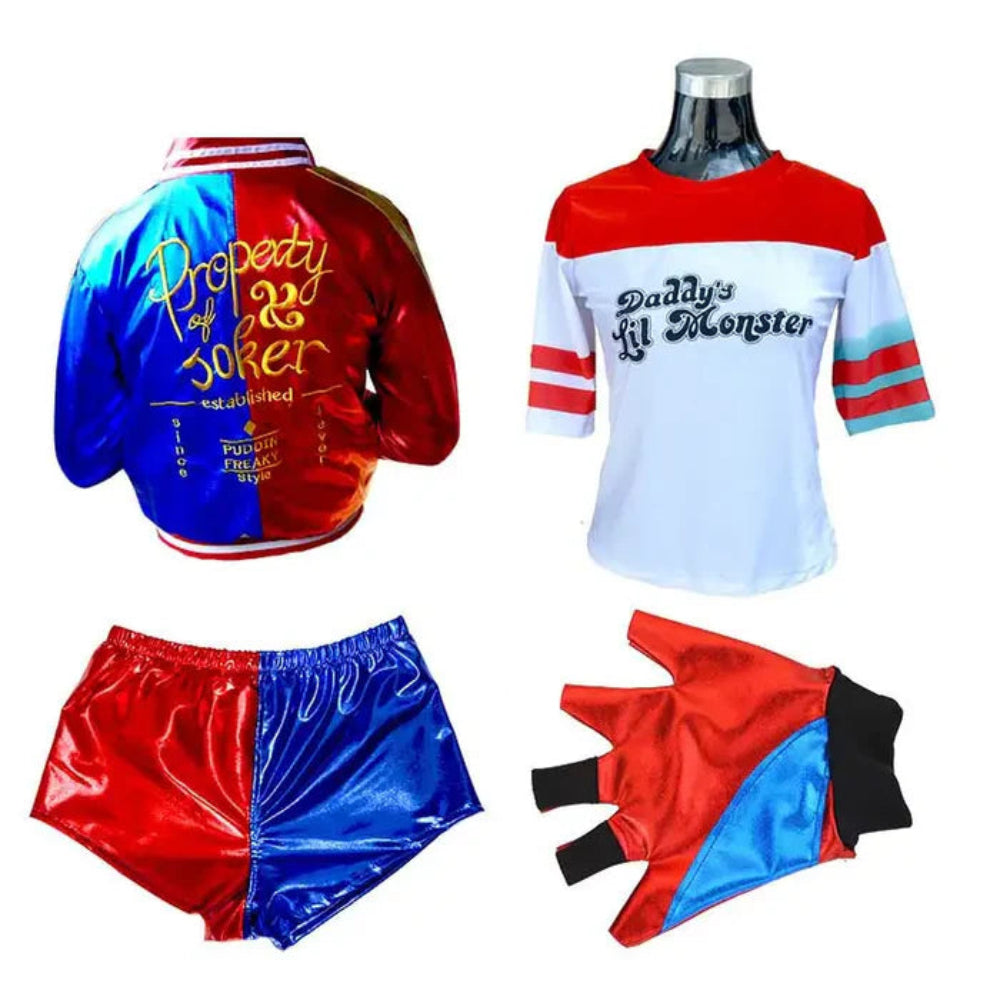 Halloween Clown Costume Women Jacket Shorts Set