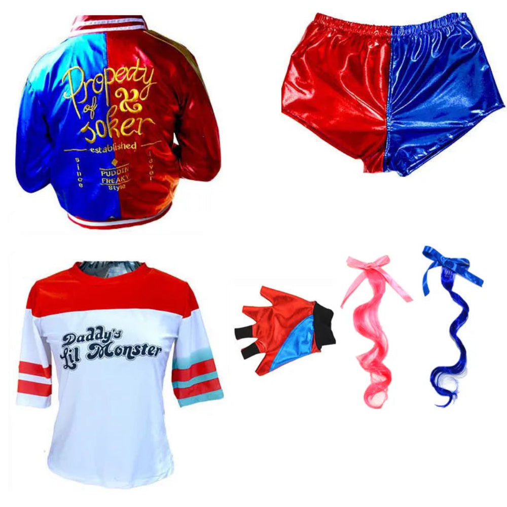 Halloween Clown Costume Women Jacket Shorts Set