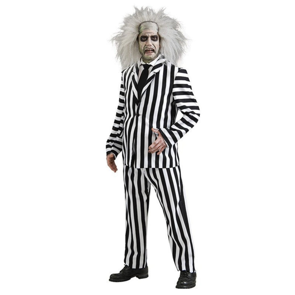 ハロウィン コスチューム 黒白ストライプスーツ