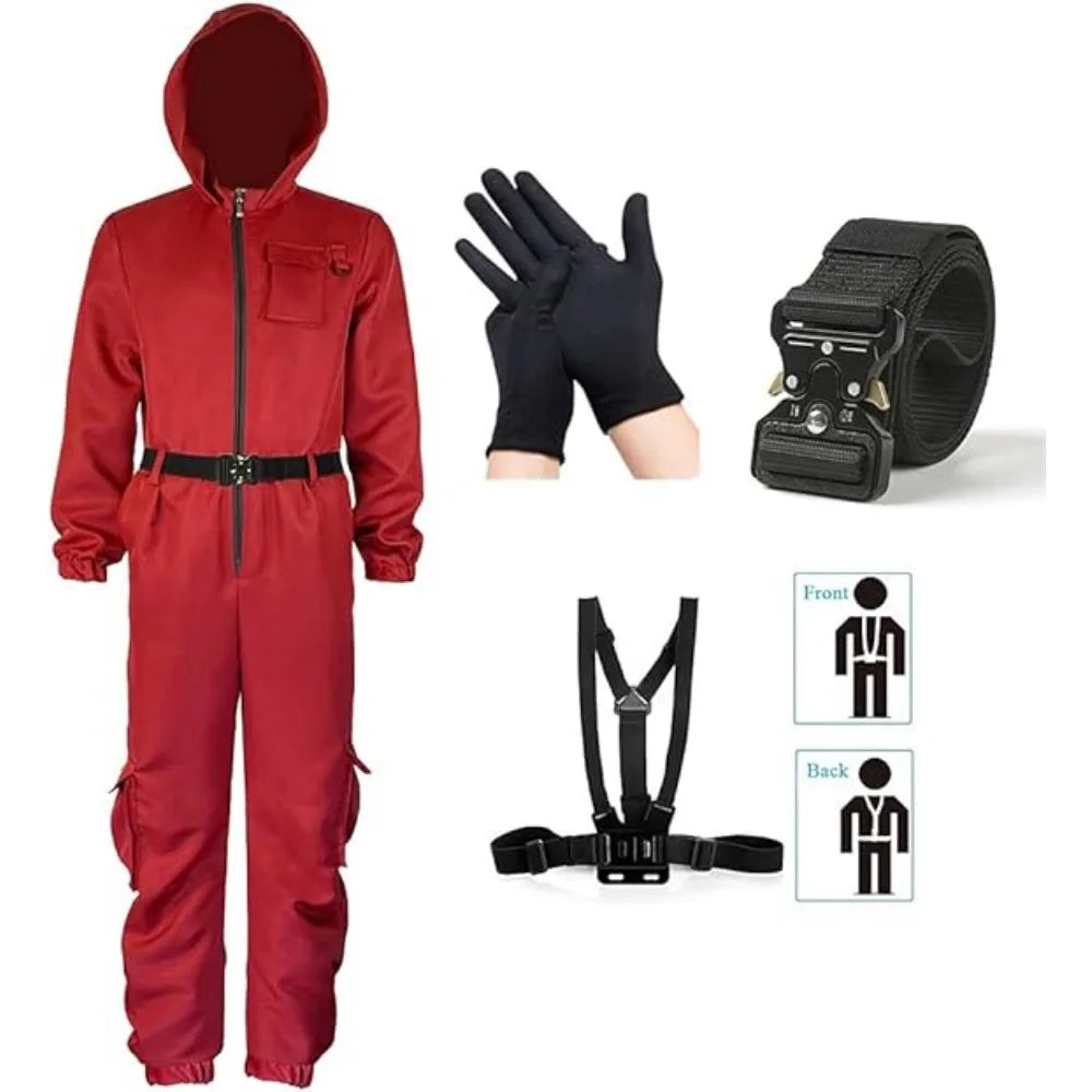 Disfraz de mono con máscara de guardia para juego de Halloween