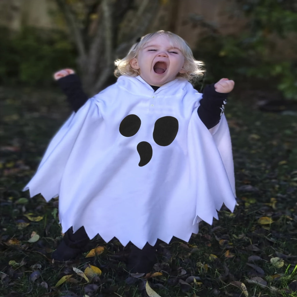 ハロウィン ゴースト コスチューム ケープ フード付きクローク 子供用