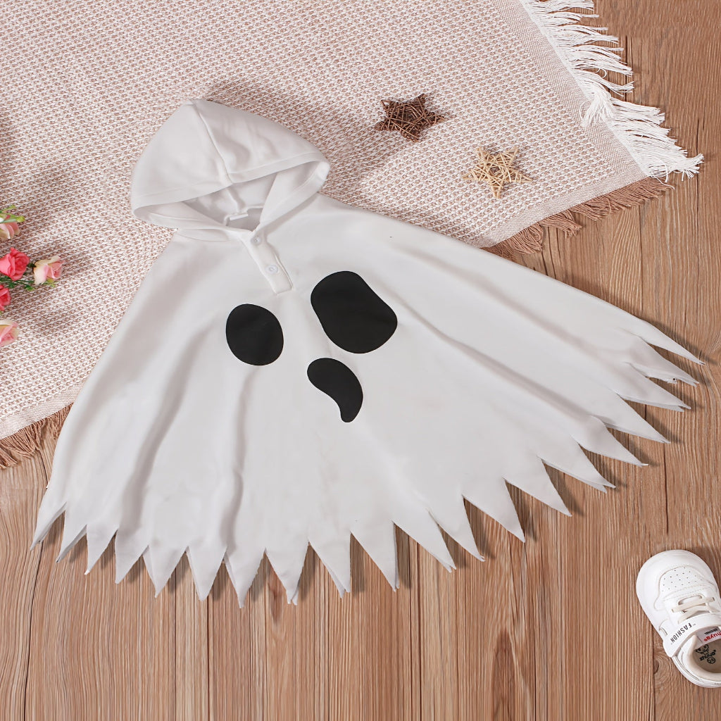 ハロウィン ゴースト コスチューム ケープ フード付きクローク 子供用