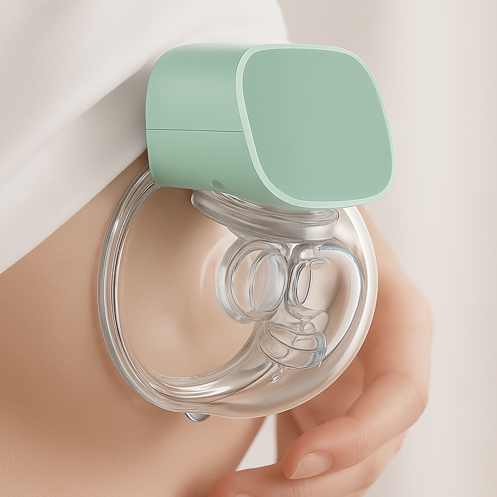 Tire-lait portable en silicone avec unité d'aspiration silencieuse
