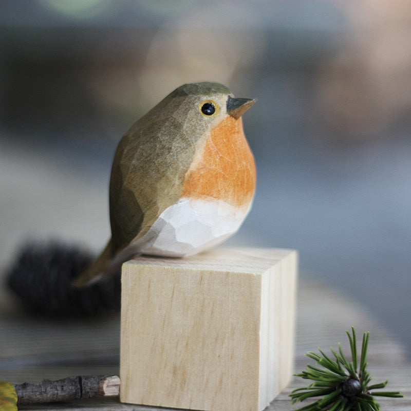 BirdNest Creations: Hand-Carved Scandinavian Wooden Figures, Unique Decorative Ornaments for Your Home