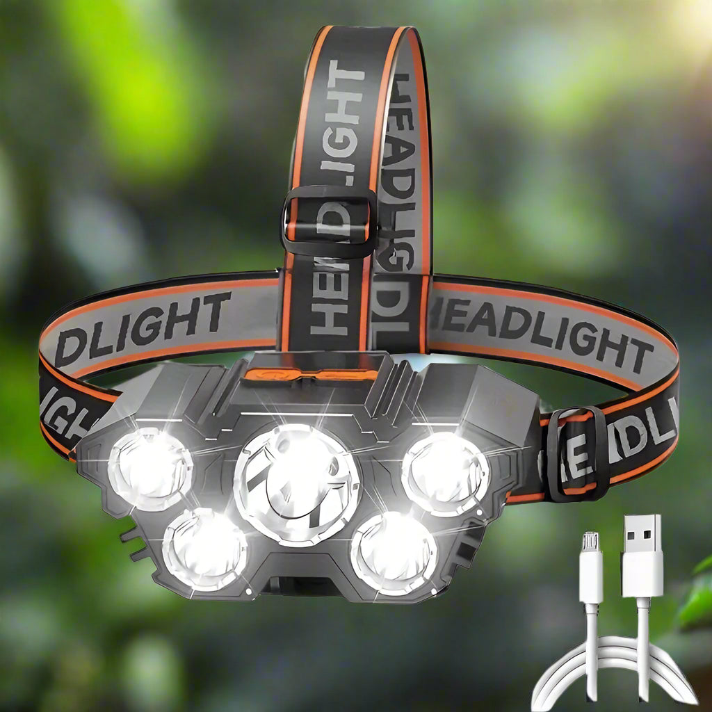 LED Headlamp Rechargeable Hunting Gear Outdoor Light