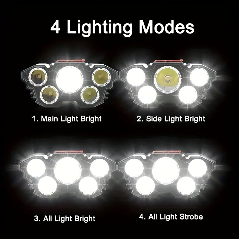 LED Headlamp Rechargeable Hunting Gear Outdoor Light