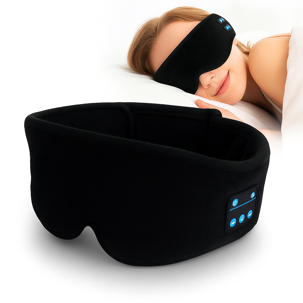 Spánkové sluchátka Bluetooth měkká maska na oči