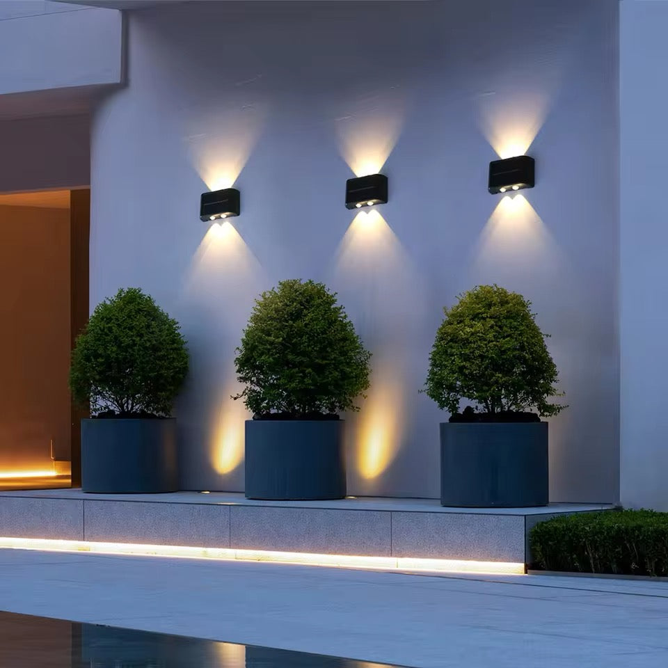 Udendørs solcelle LED væglampe moderne design