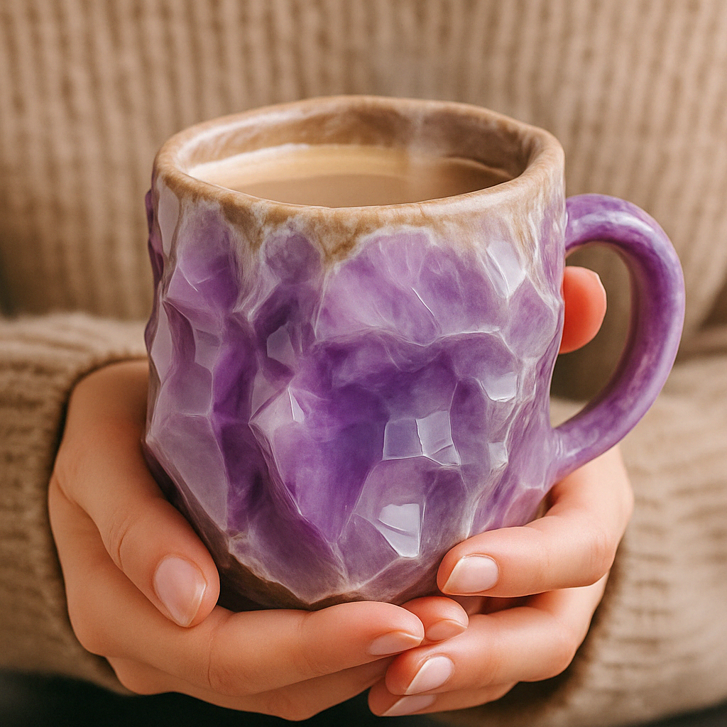 Kaffekrus med naturligt krystalstenslook
