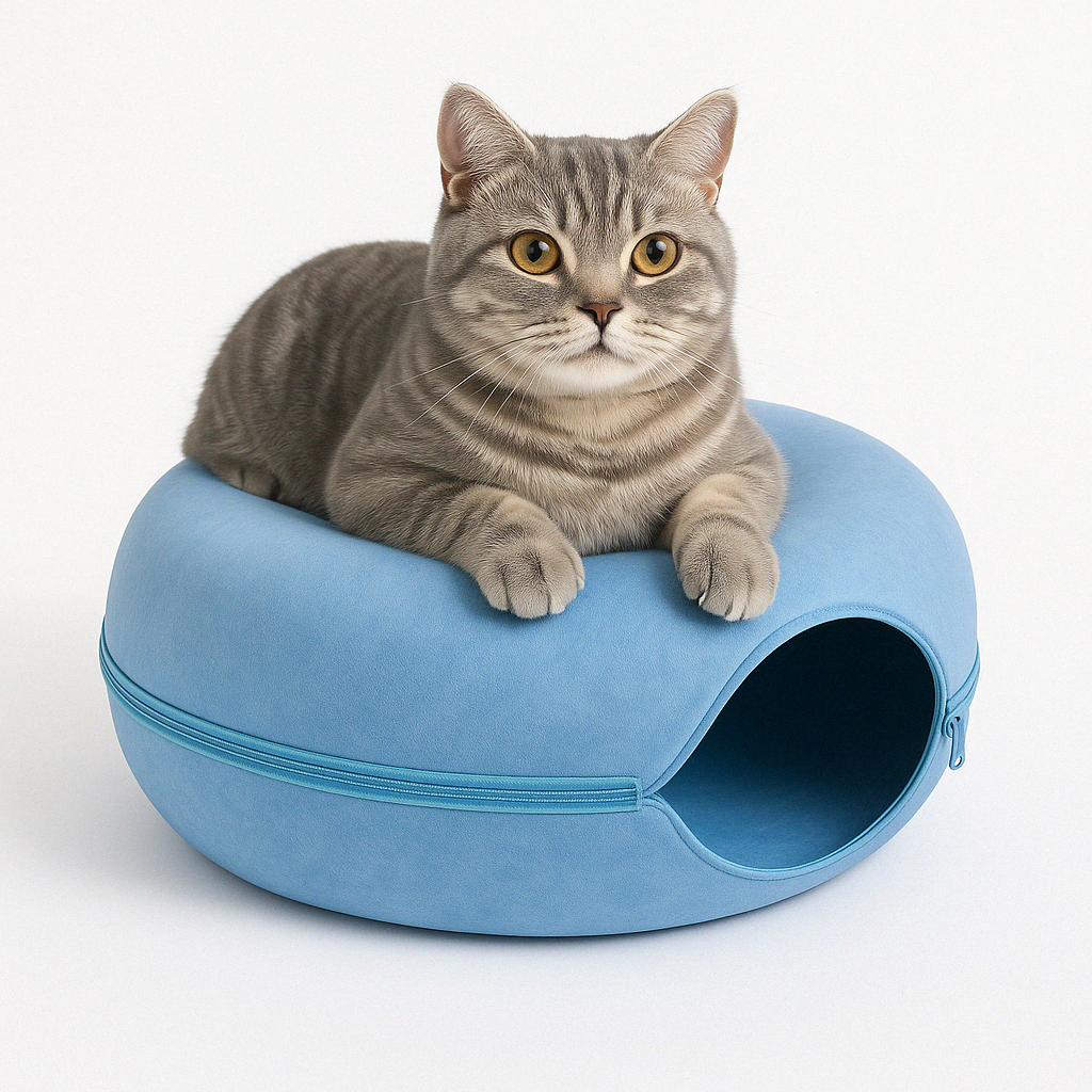 Kattekurv filt tunnel hule til flere katte