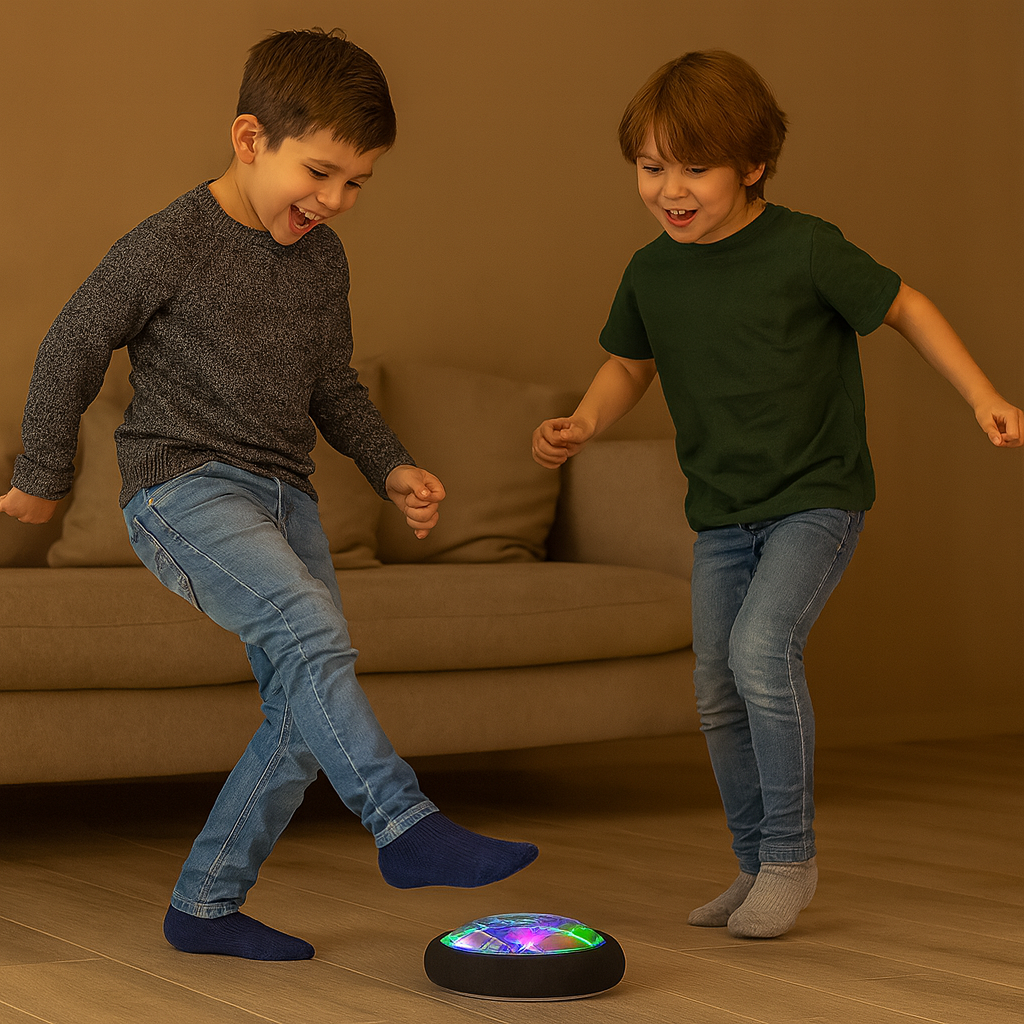 Jouet de balle flottante de football d'intérieur avec lumière LED