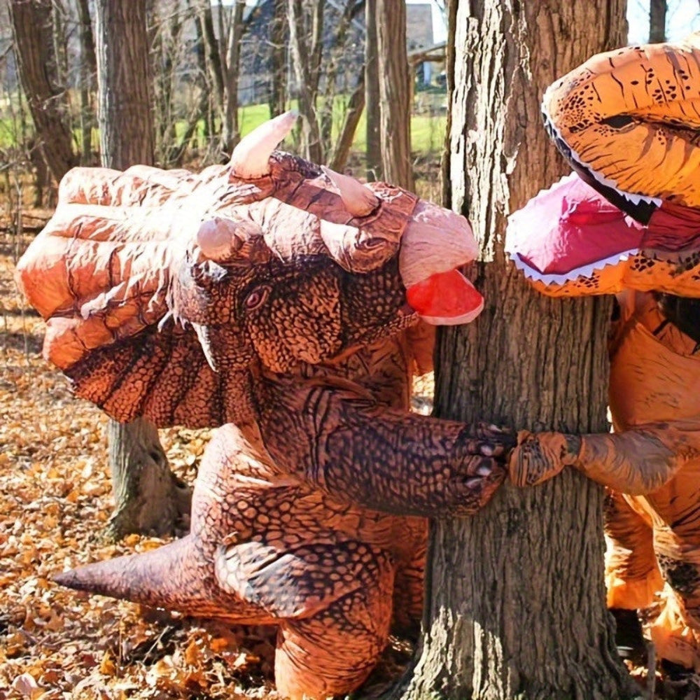 インフレータブル恐竜スーツ ハロウィンコスチューム トリケラトプス