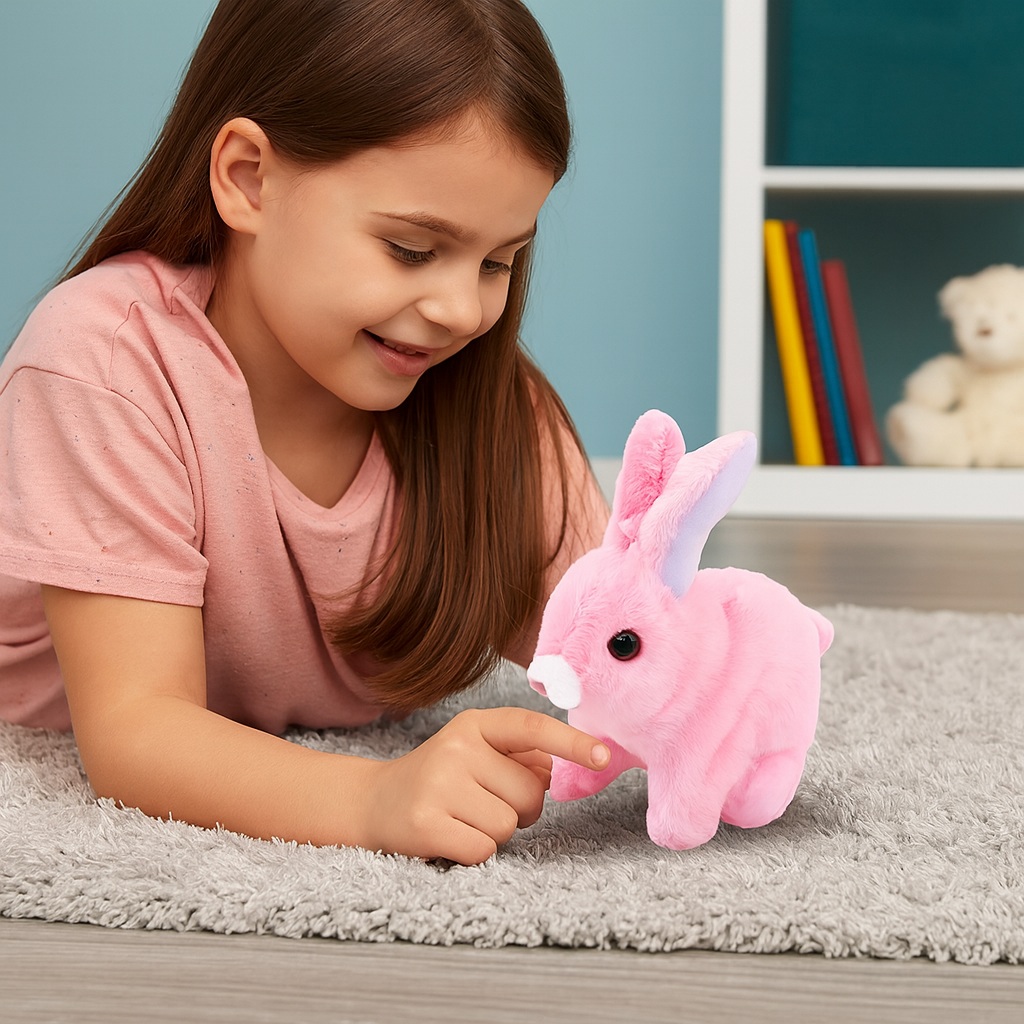 Plush Bunny Toy Soft Hopping Rabbit