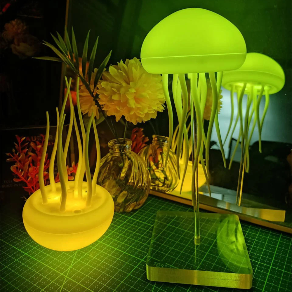 LED noční světlo USB dobíjecí medúza měnící barvy lampa