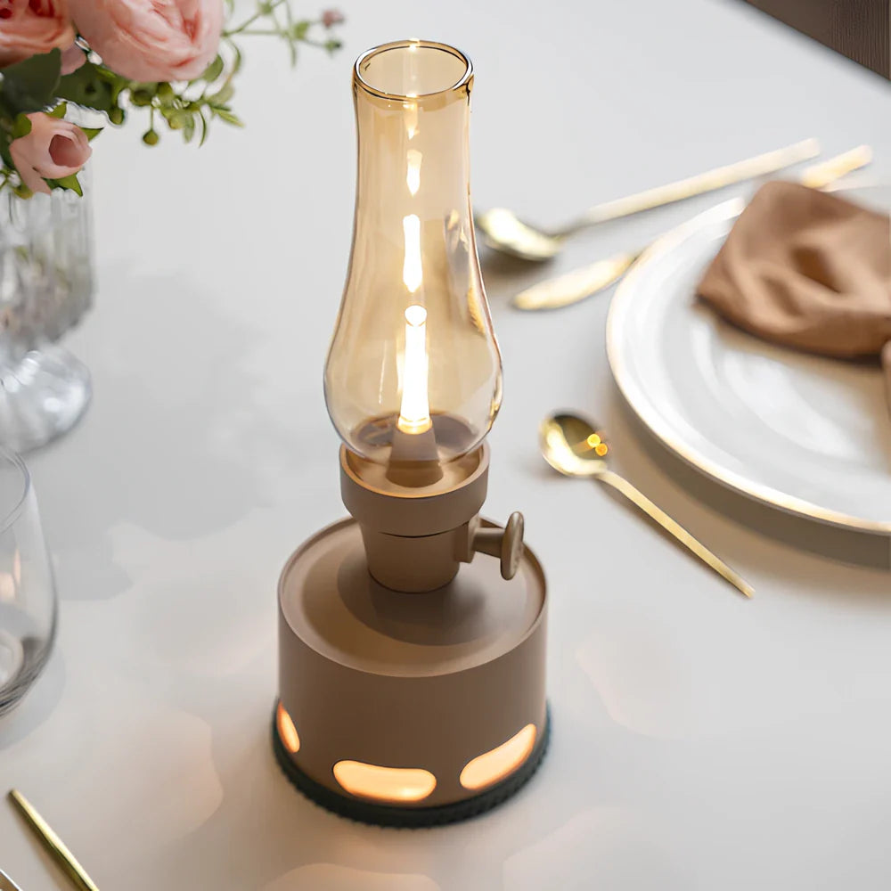 LED bordlampe retro genopladelig lanterne