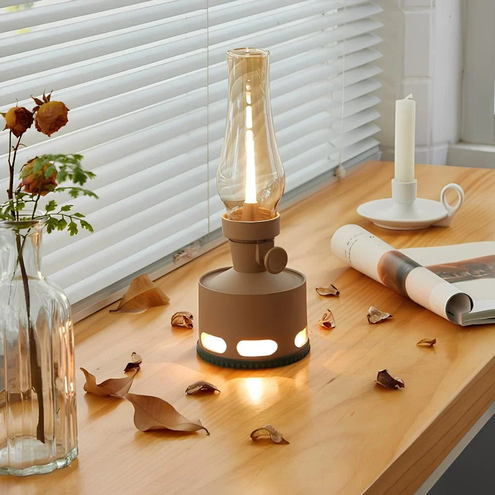 LED bordlampe retro genopladelig lanterne