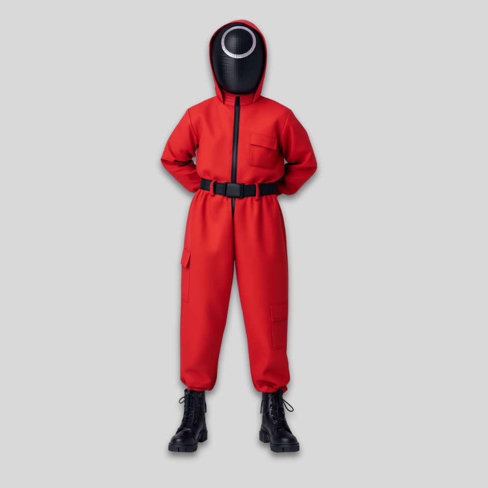 Kids Game Costume Scary Halloween Jumpsuit - Cosplay Mask Guard