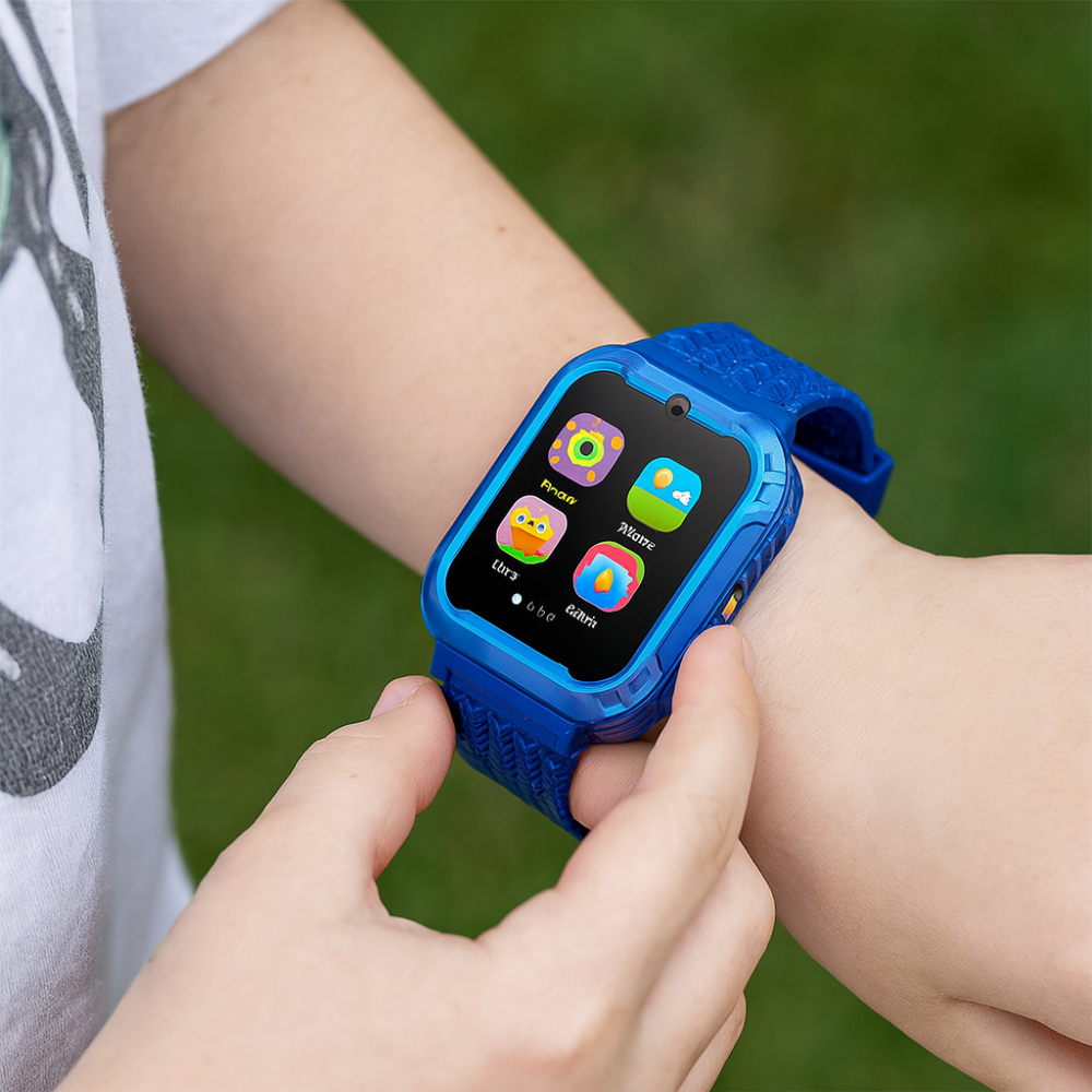 Orologio intelligente per bambini con touchscreen, ricaricabile via USB, tracker fitness educativo