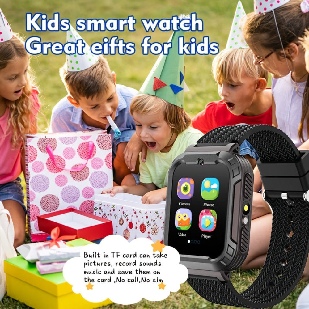 Orologio intelligente per bambini con touchscreen, ricaricabile via USB, tracker fitness educativo