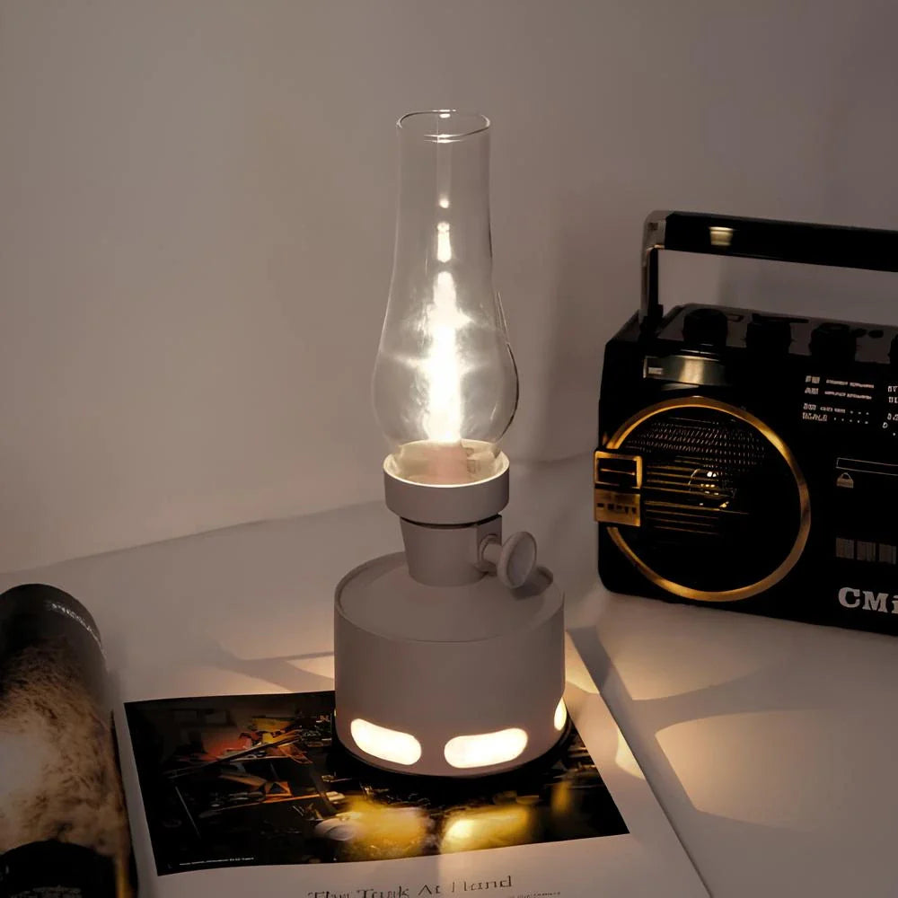 LED bordlampe retro genopladelig lanterne