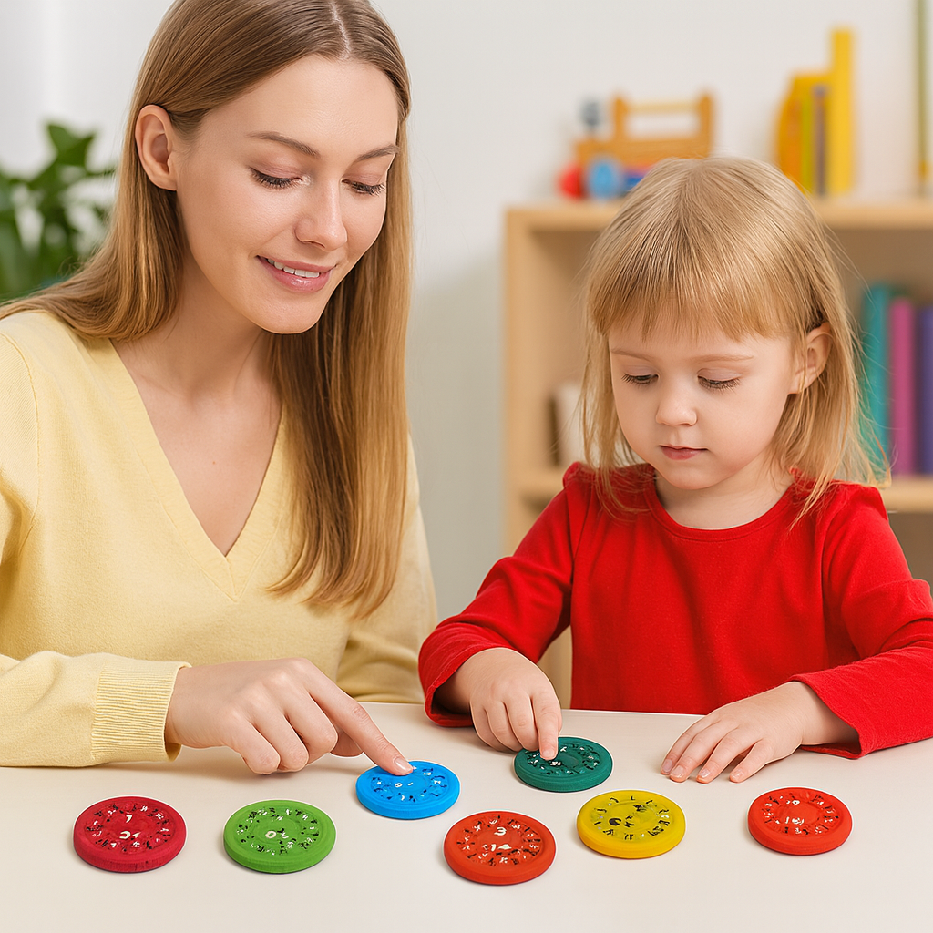 Educational Maths Fidget Toy Colourful Spinner