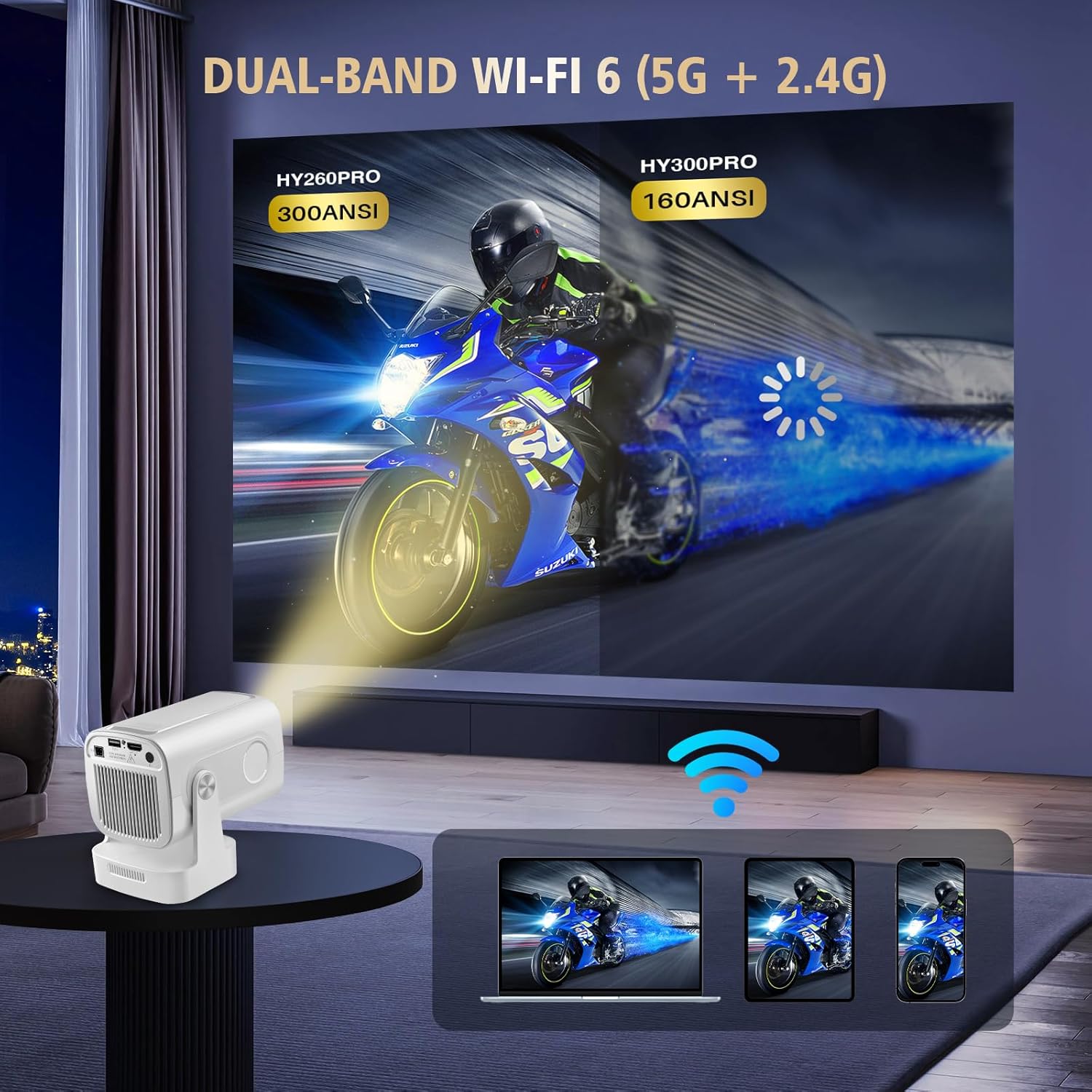 Mini HD Home Cinema Projector Portable