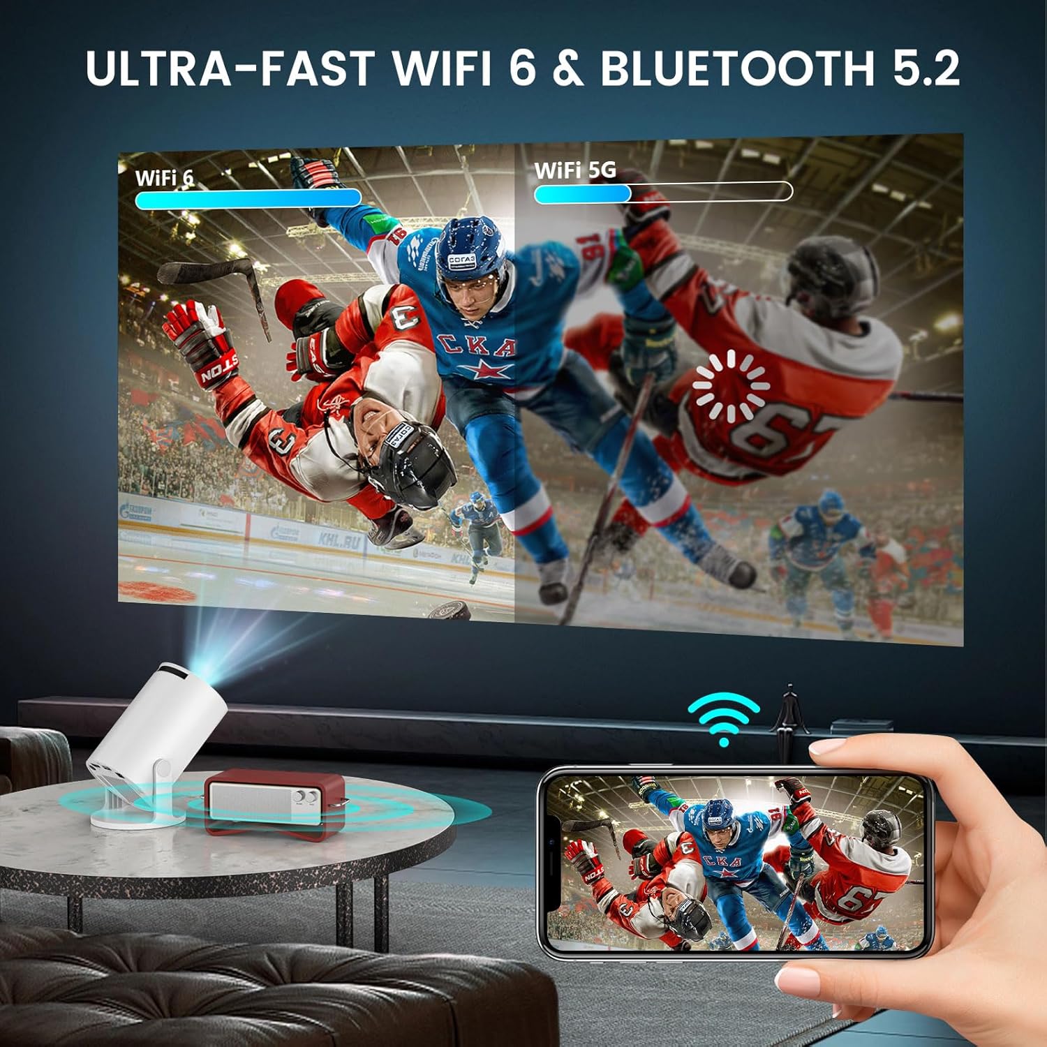 Mini HD Home Cinema Projector Portable