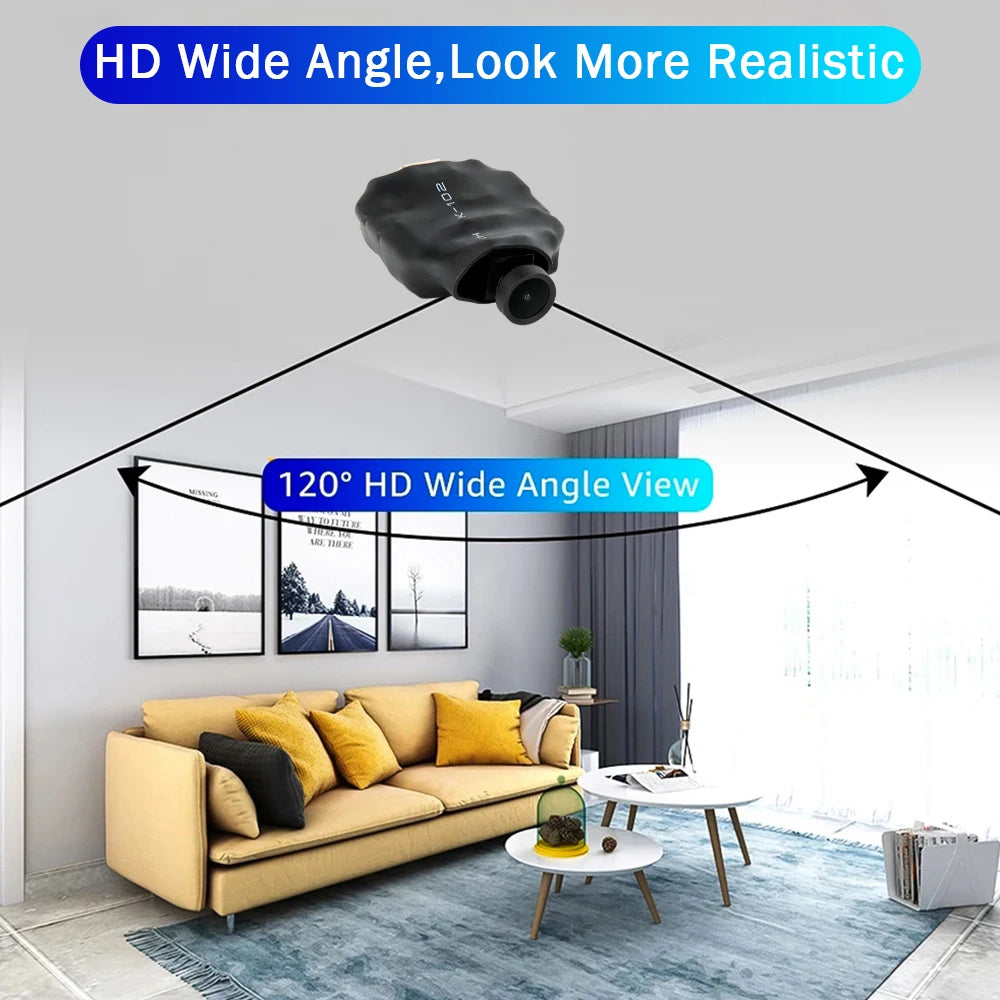 Mini WiFi Sicherheitskamera 4K Ultra HD Bewegungserkennung Heimüberwachung