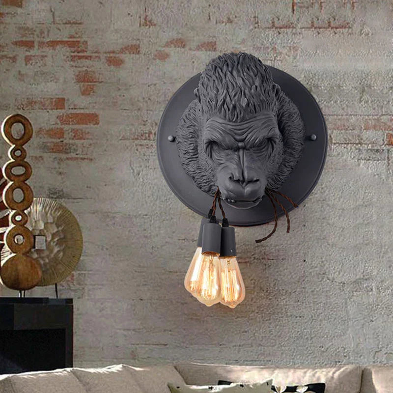 Luminous Apex Industrial Wall Lamp - Unique Retro Bulb Light for Stylish Living Room & Bar Decor