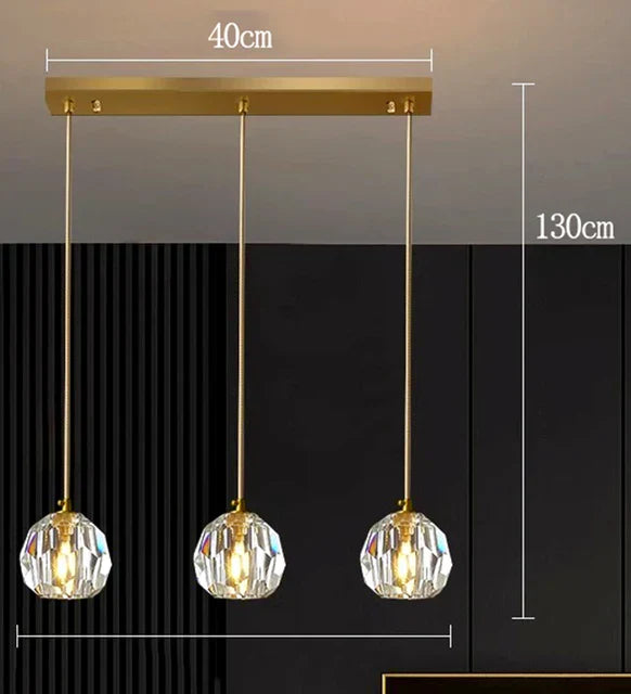 Luminous Aura Pendant - Elegant Glass Lighting Solution for Dining Room or Living Room Spaces