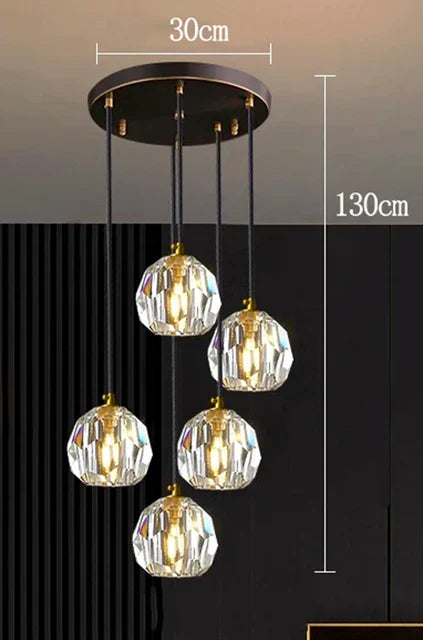 Luminous Aura Pendant - Elegant Glass Lighting Solution for Dining Room or Living Room Spaces