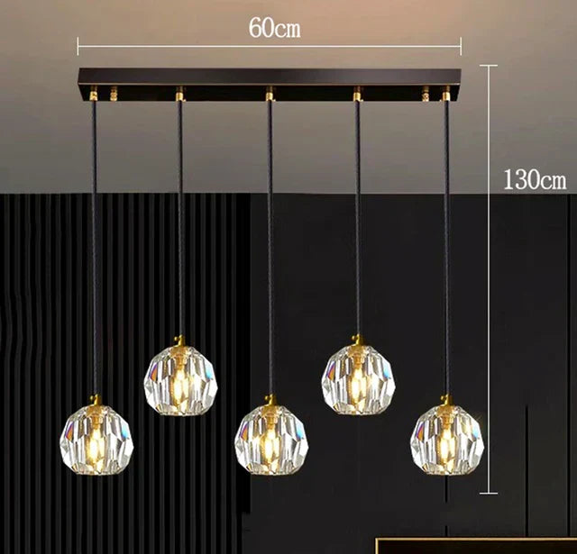 Luminous Aura Pendant - Elegant Glass Lighting Solution for Dining Room or Living Room Spaces