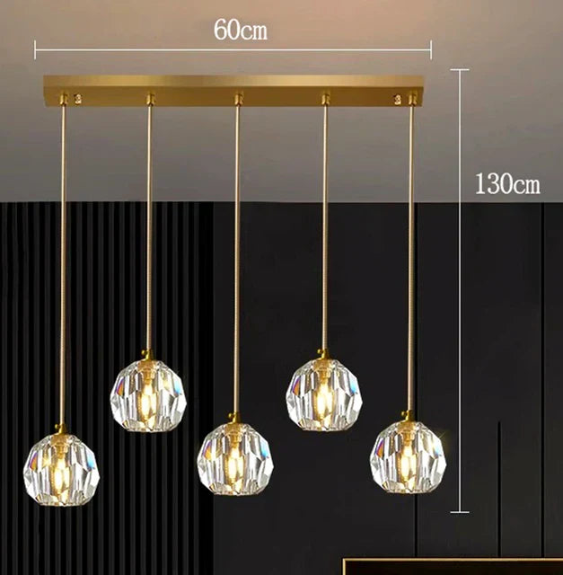 Luminous Aura Pendant - Elegant Glass Lighting Solution for Dining Room or Living Room Spaces