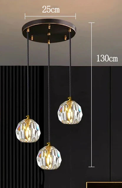 Luminous Aura Pendant - Elegant Glass Lighting Solution for Dining Room or Living Room Spaces