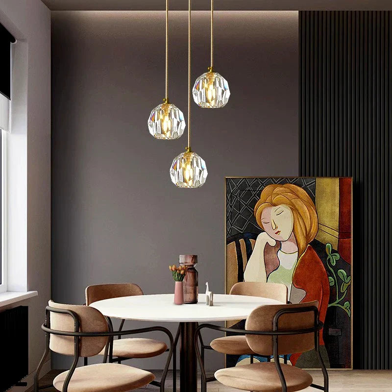 Luminous Aura Pendant - Elegant Glass Lighting Solution for Dining Room or Living Room Spaces