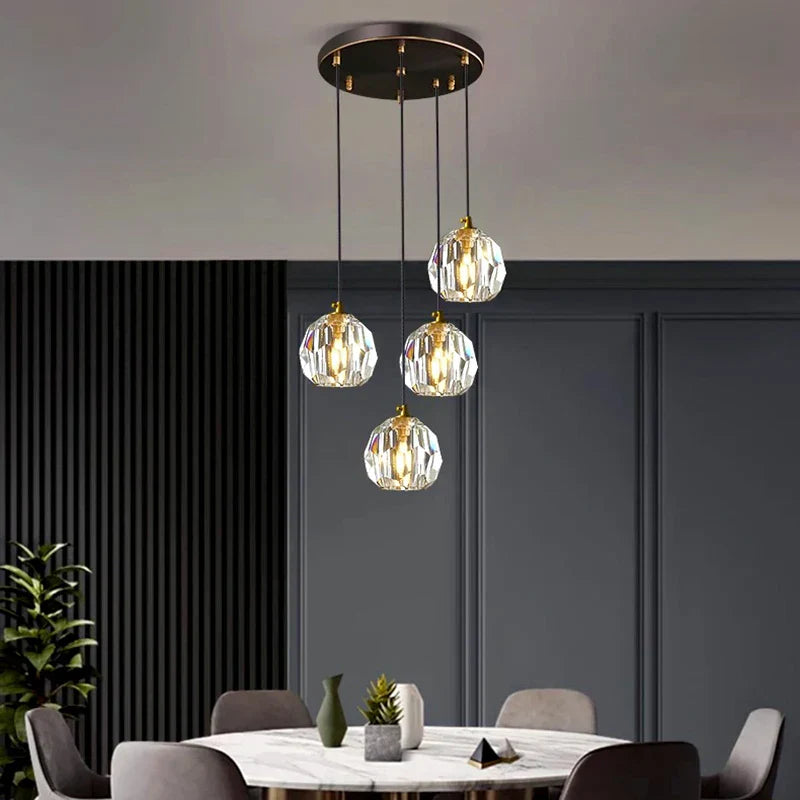 Luminous Aura Pendant - Elegant Glass Lighting Solution for Dining Room or Living Room Spaces